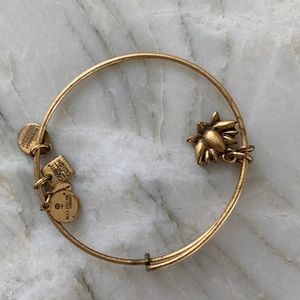 Alex and Ani lotus bracelet in gold